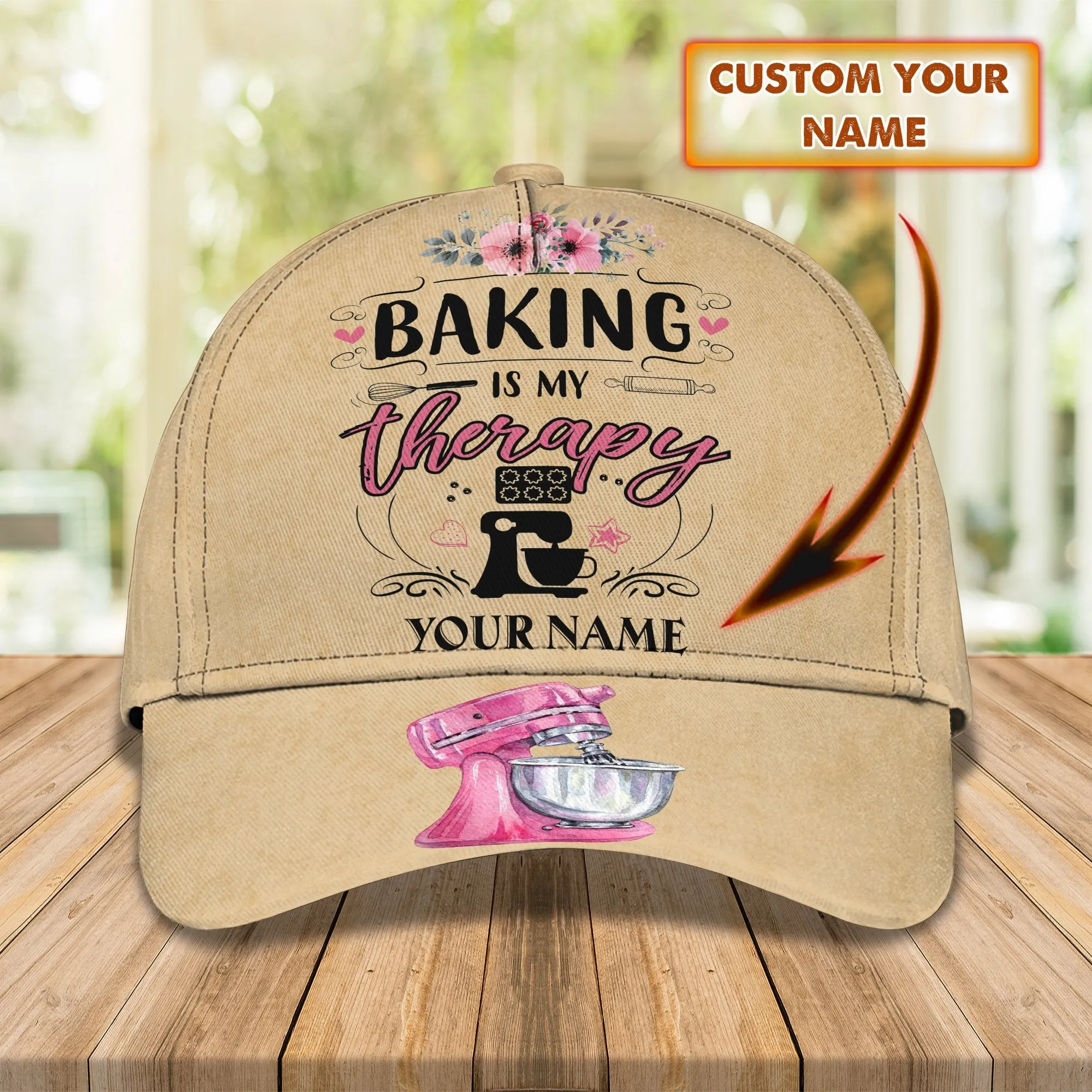 3D Classic Cap Baking Personalized Name Cap 072 Namashops