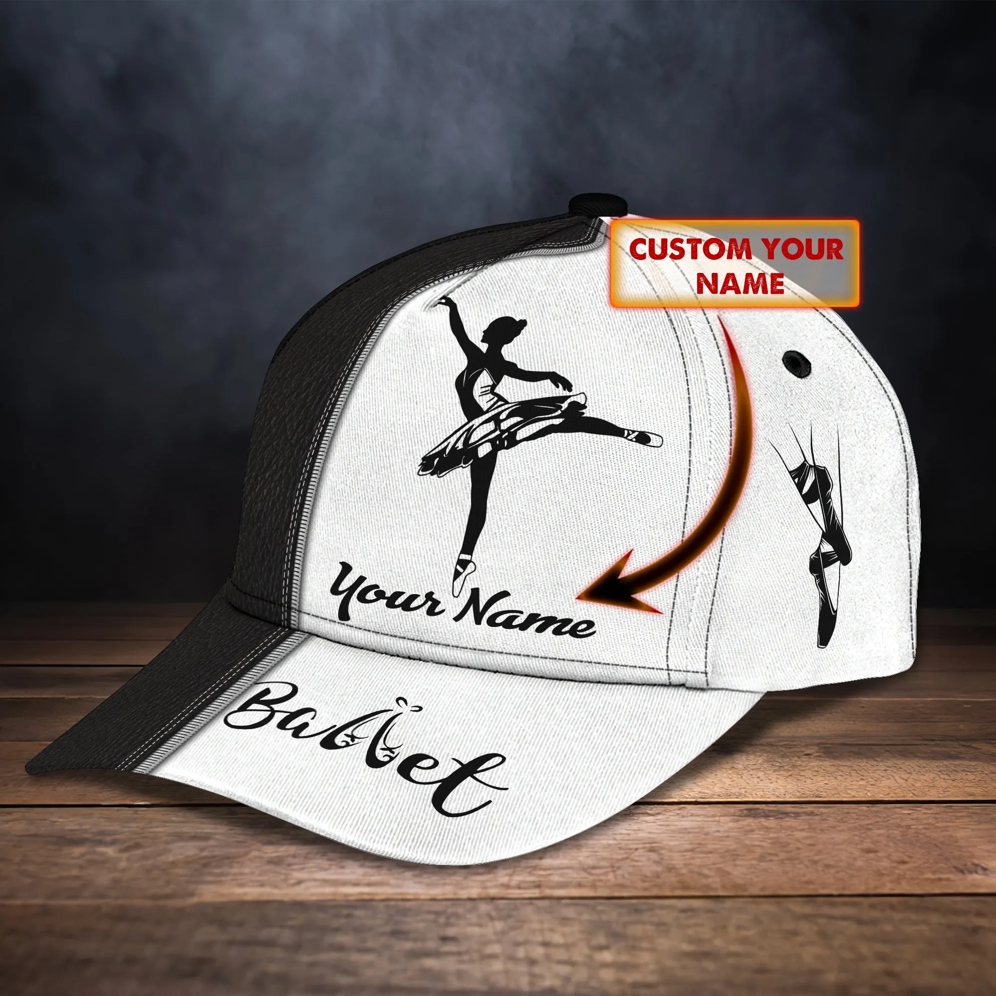 3D Classic Cap Ballet1 Personalized Name Cap Namashops