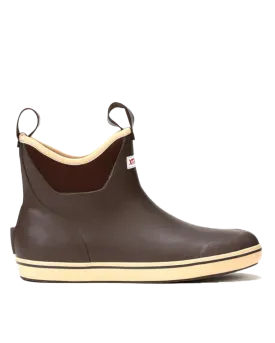 6" Ankle Deck Boots in Chocolate Tan