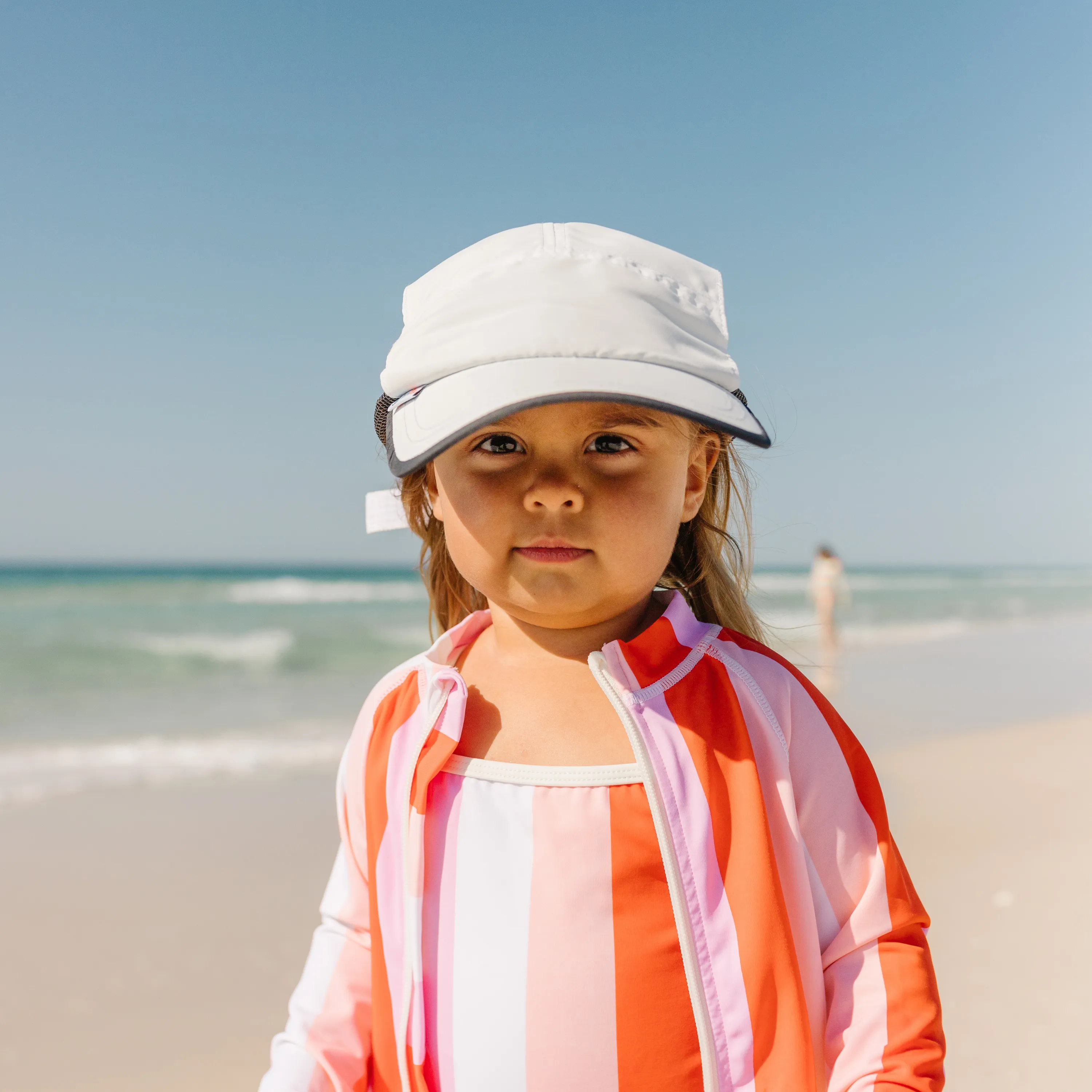 Adjustable UPF Baseball Hat - one-size fits all | White