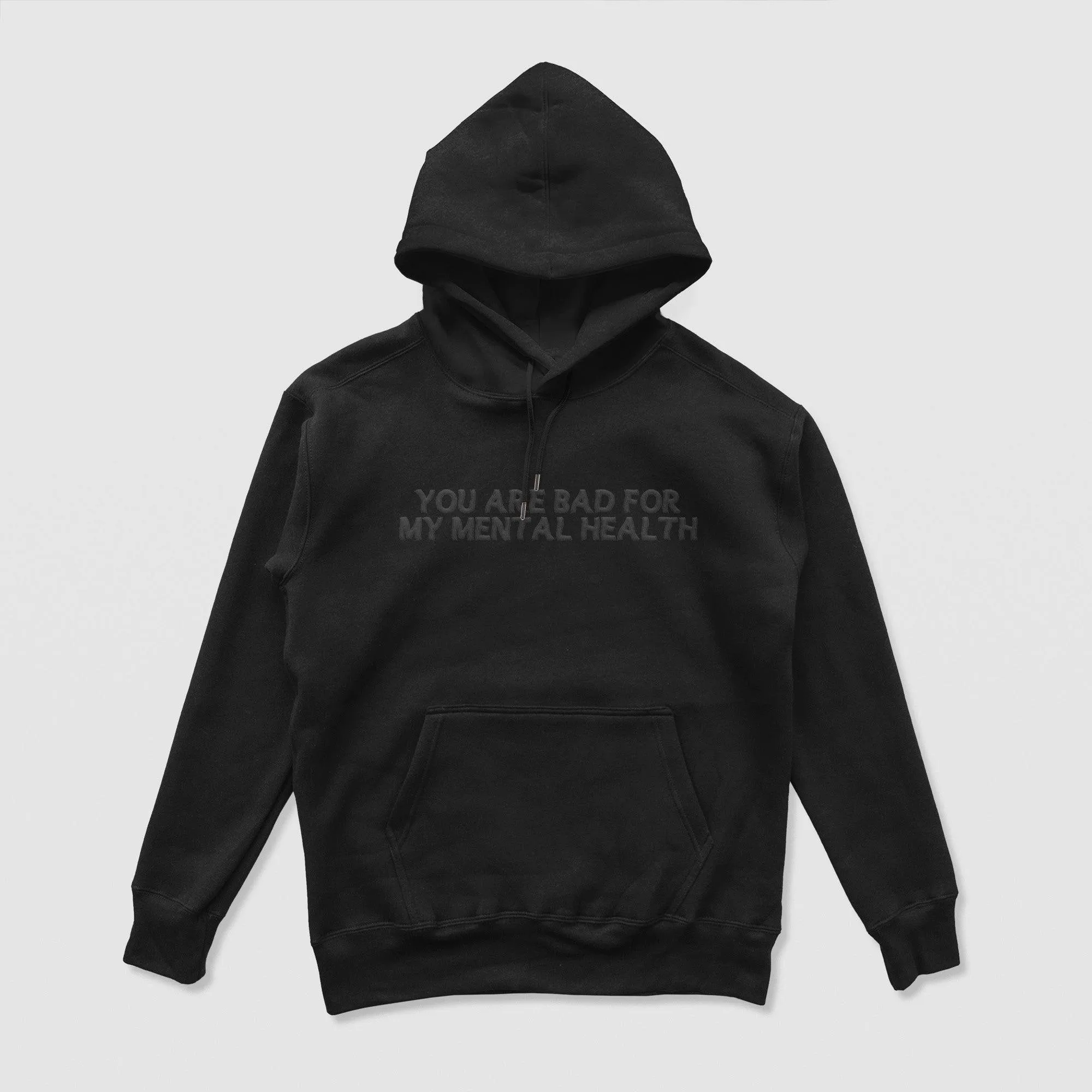 Bad For My Mental Health Blackout Hoodie