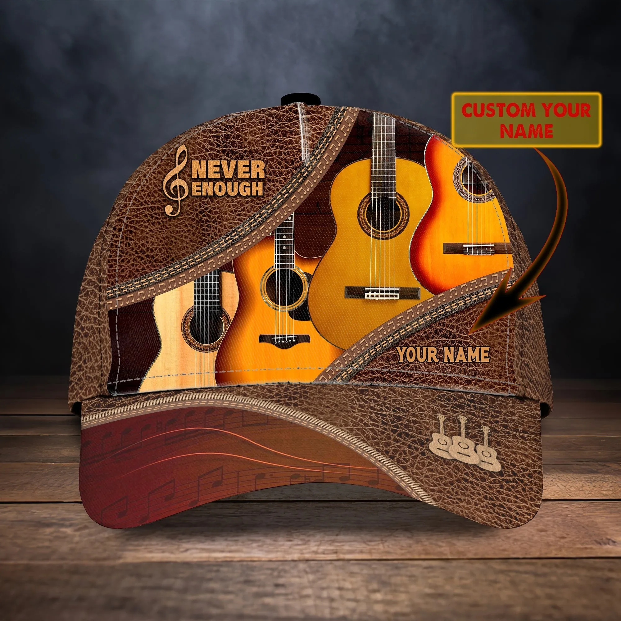 Baseball Cap For Guitar Lovers Classic Leather Old Man Gift Idea On Outdoor Activities Father Guitar Cap Hat