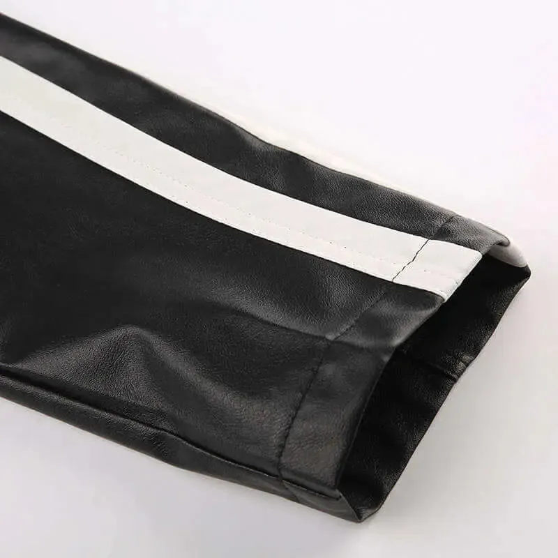 Black Leather Jacket | Motorcycle Coat Style