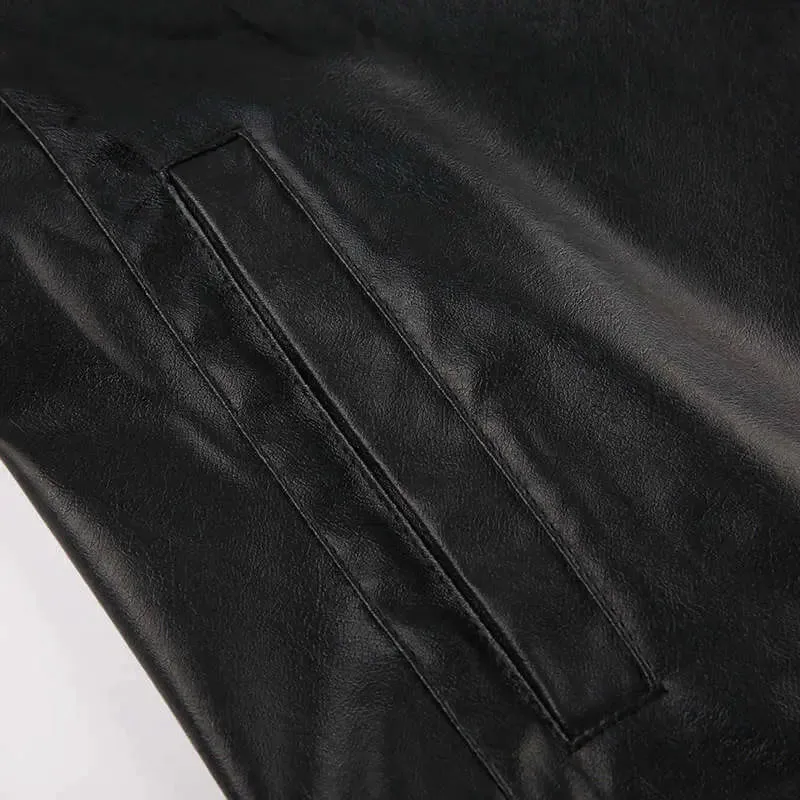 Black Leather Jacket | Motorcycle Coat Style