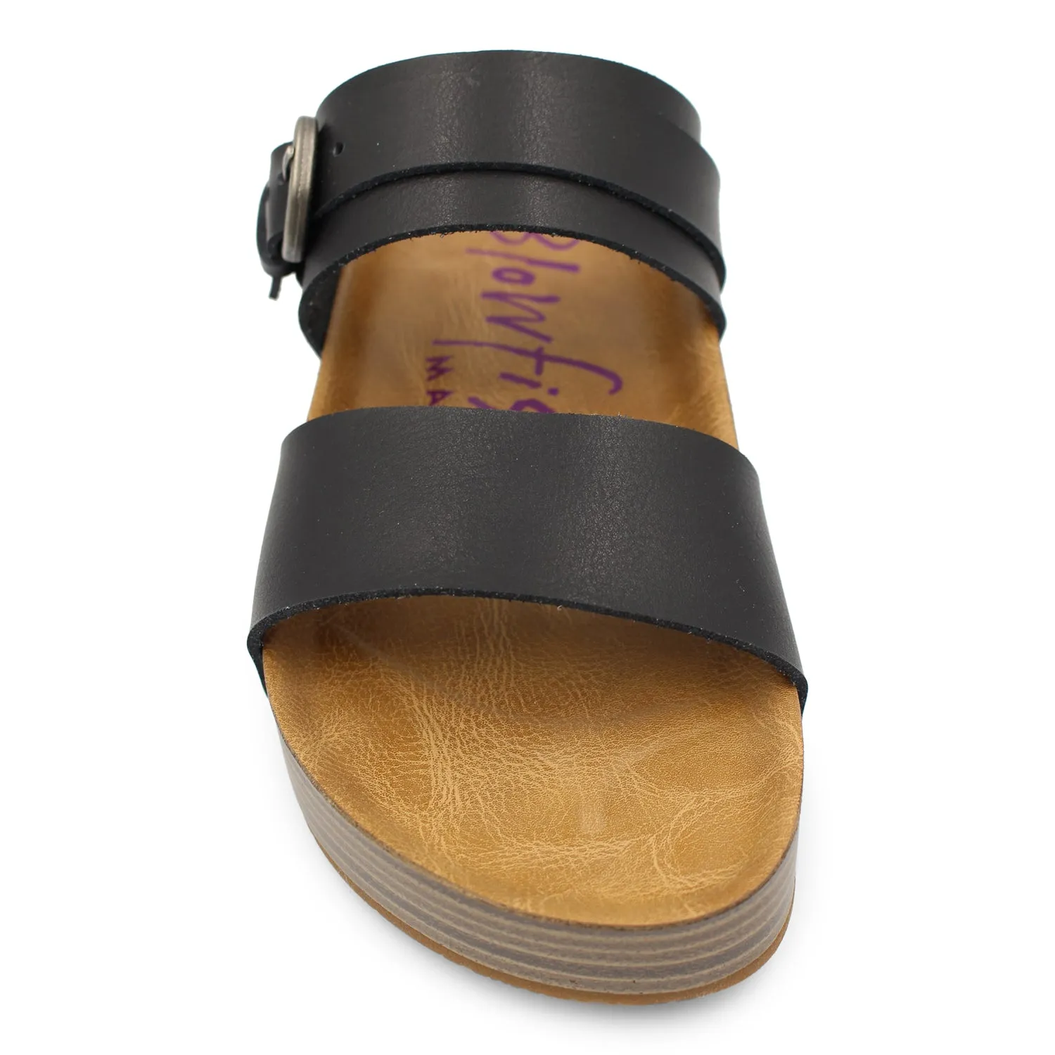 Blowfish Women's Marge Platform Sandal - Black Dyecut BF-7036-BLK
