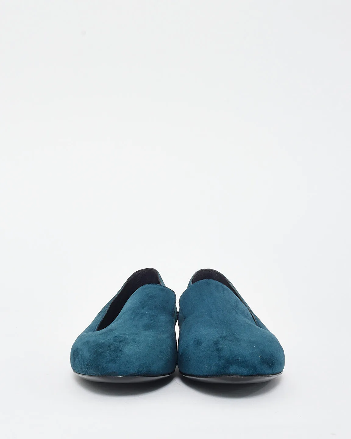 Burberry Blue Suede London Essentials Mormont Loafer - 38.5
