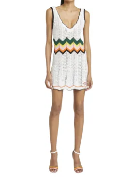 Casablanca CHEVRON LACE DRESS
