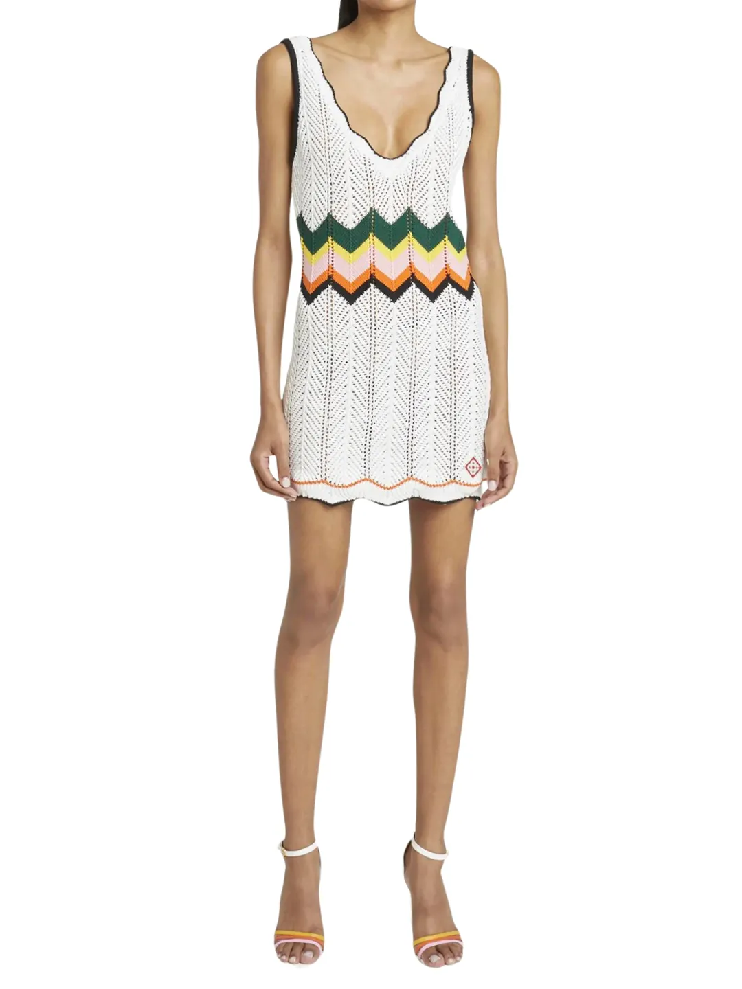 Casablanca CHEVRON LACE DRESS
