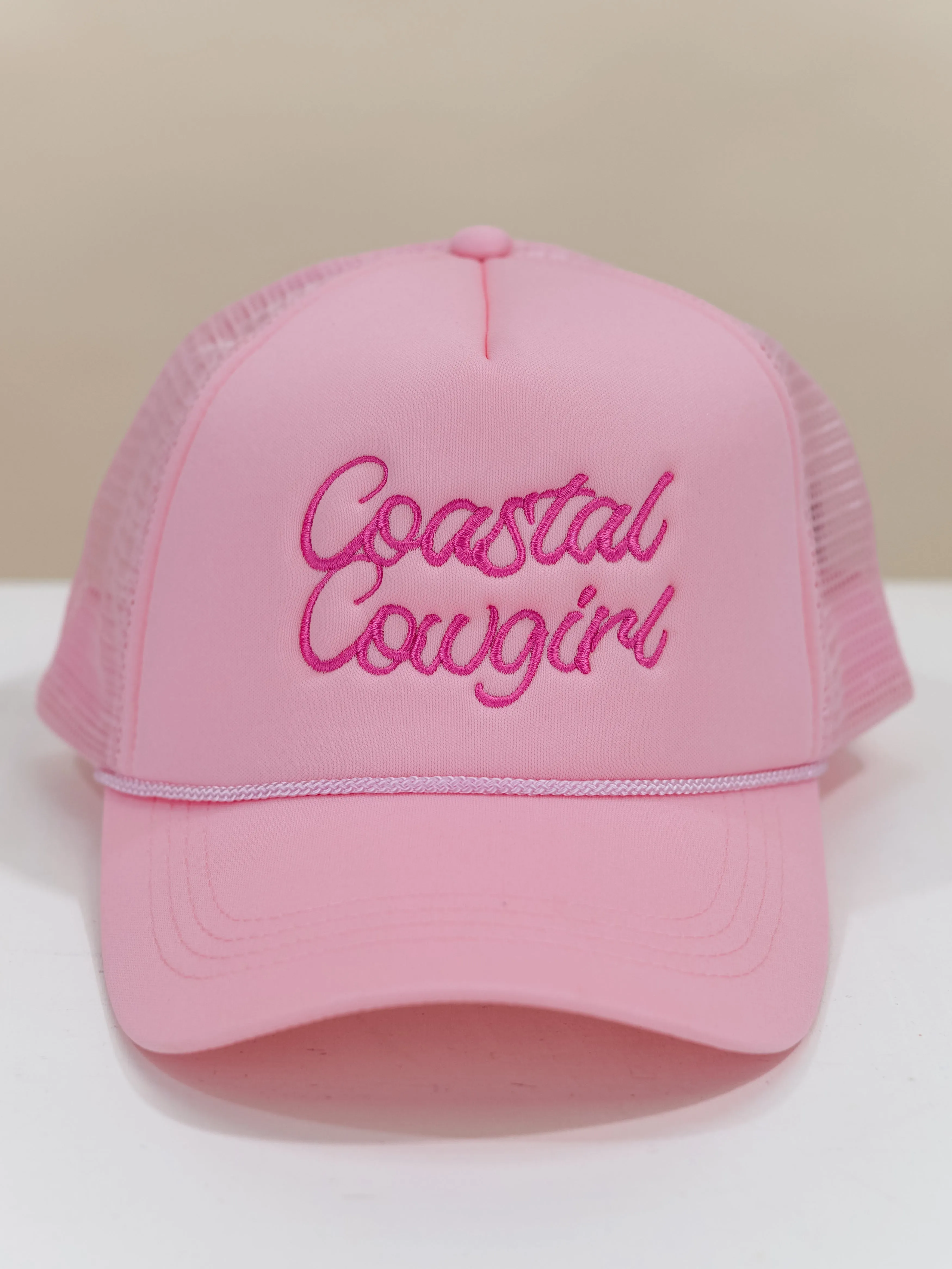 Coastal Cowgirl Embroidered Mesh Back Baseball Cap