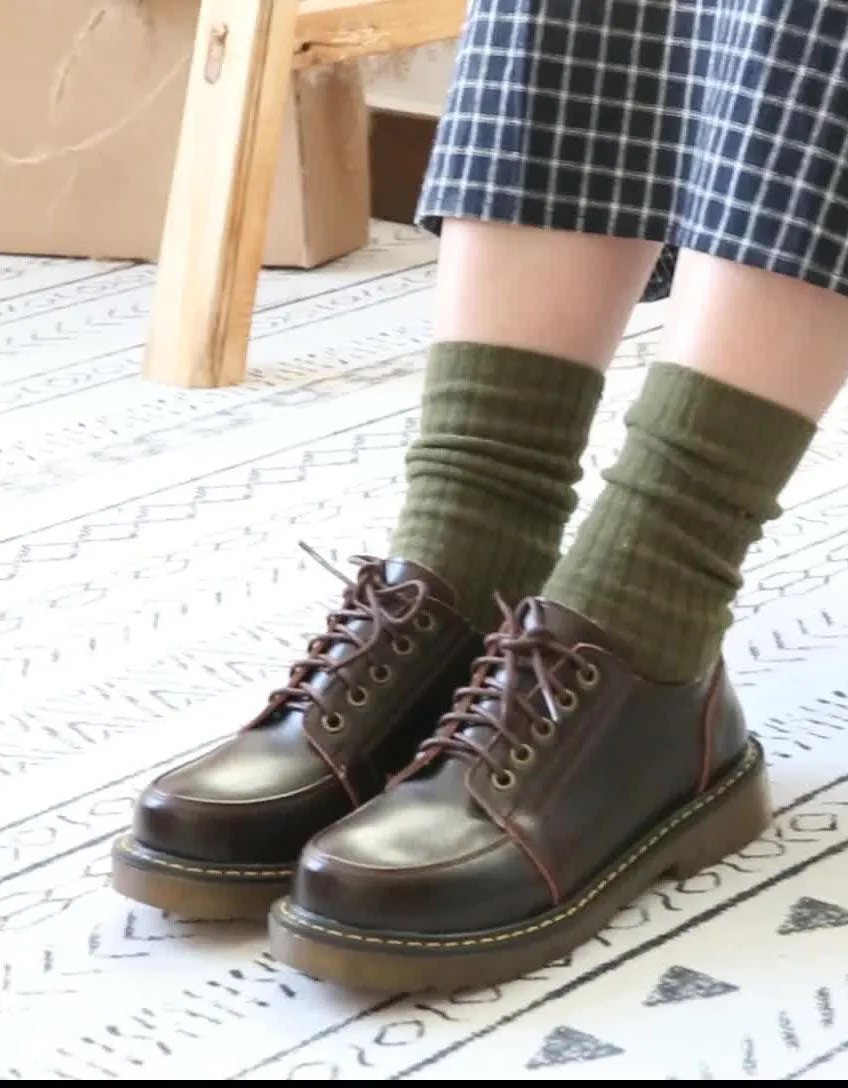 Comfortable Soles Lace-up Mary Janes 35- 41