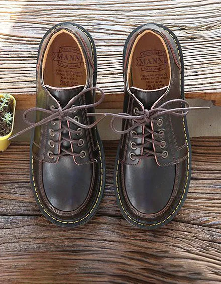 Comfortable Soles Lace-up Mary Janes 35- 41