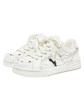Contrast Raw Edge Skate Shoes