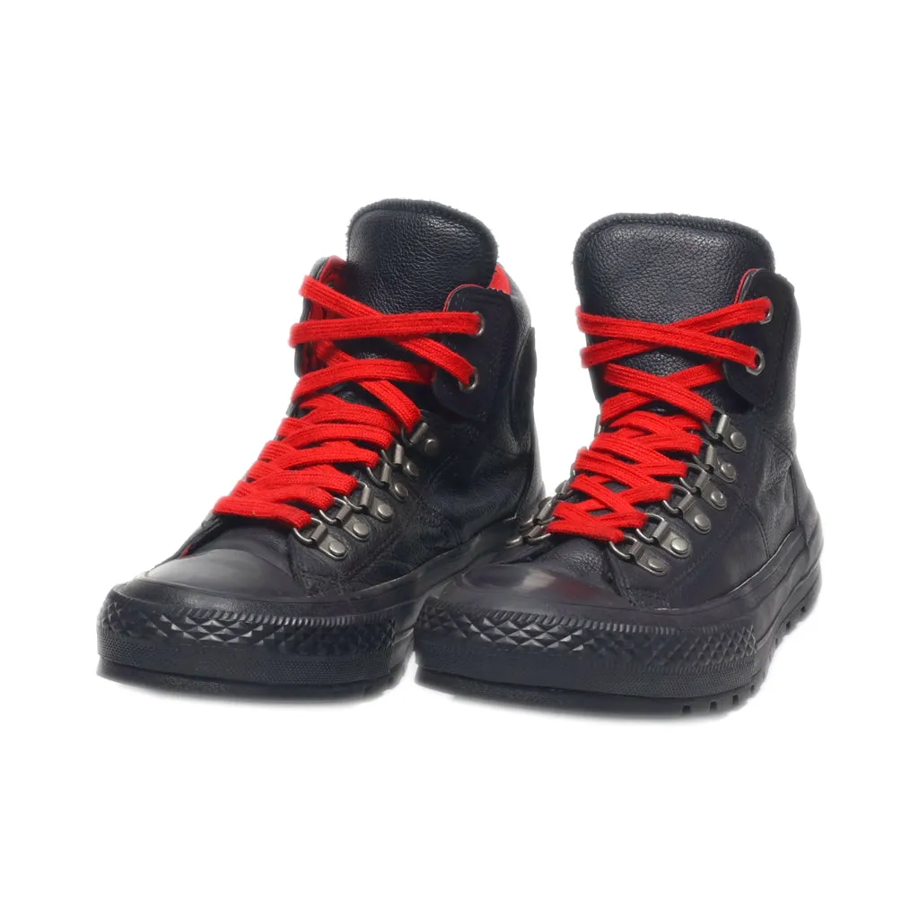 Converse High-Top Sneakers Leather Black Colour For Women