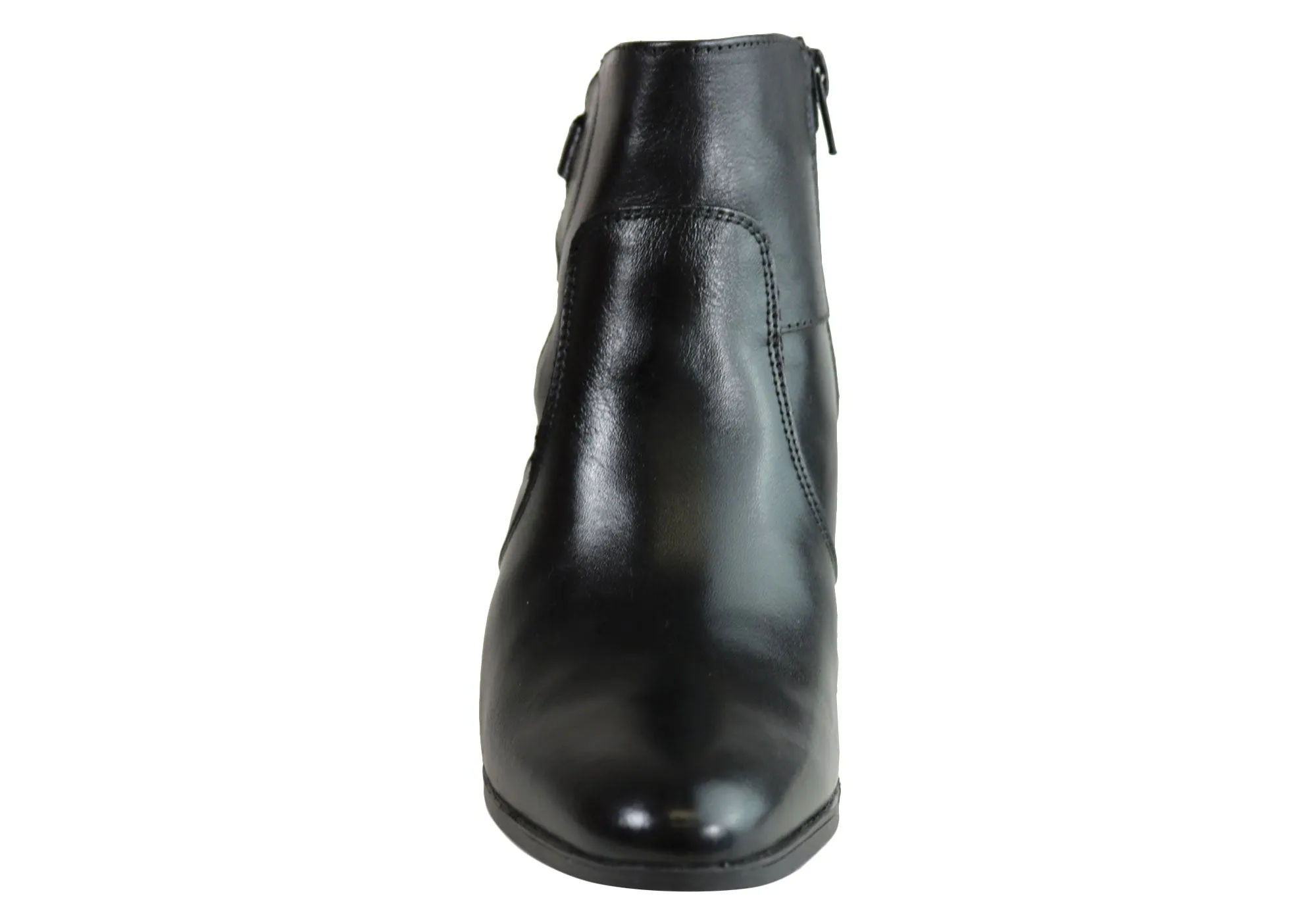 Dazzani Lucie Womens Comfort Leather Heel Ankle Boots Made In Brazil