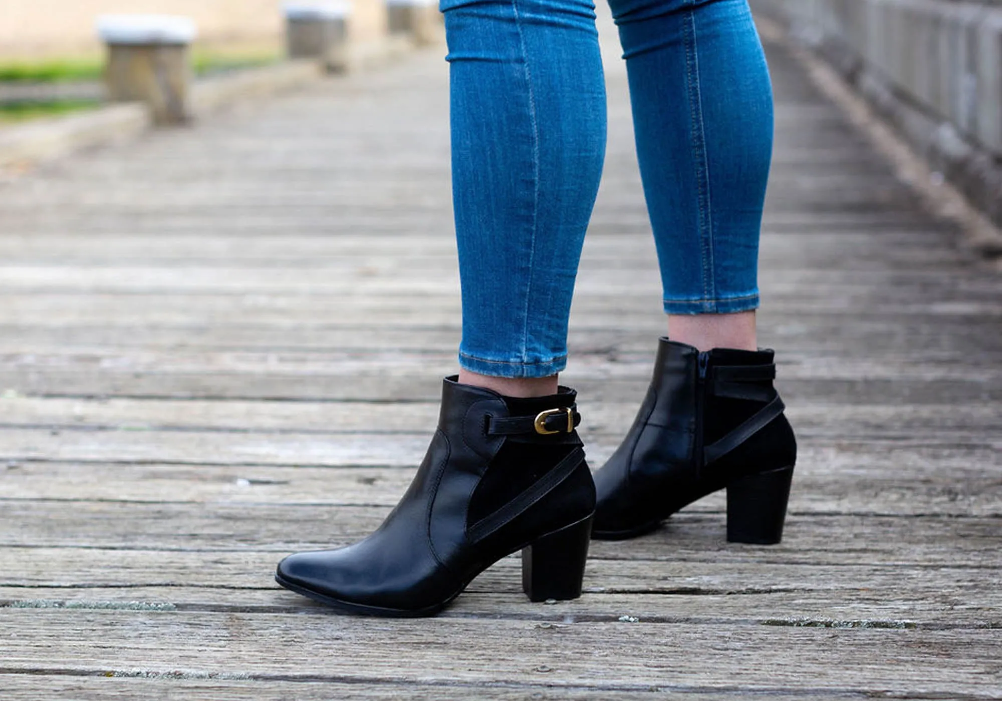 Dazzani Lucie Womens Comfort Leather Heel Ankle Boots Made In Brazil