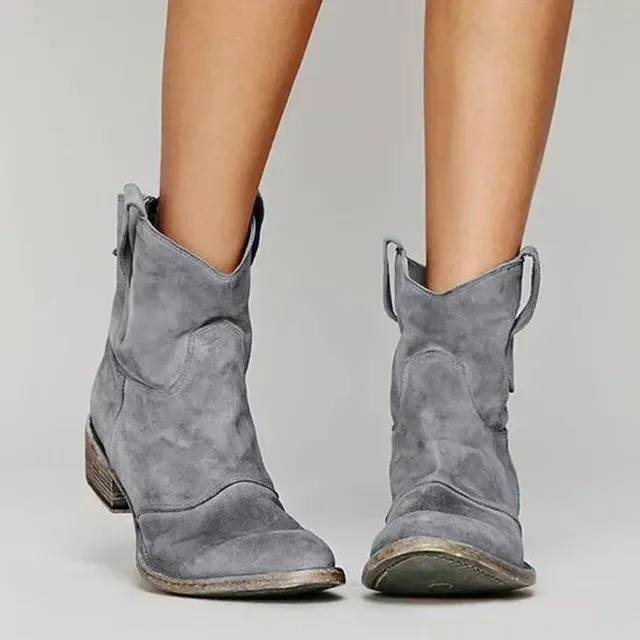 Destiny  Vintage Cowboy Ankle Boots
