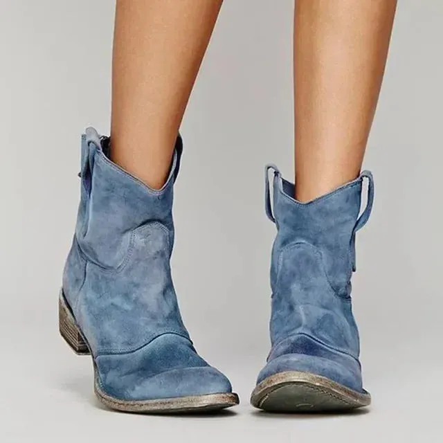 Destiny  Vintage Cowboy Ankle Boots