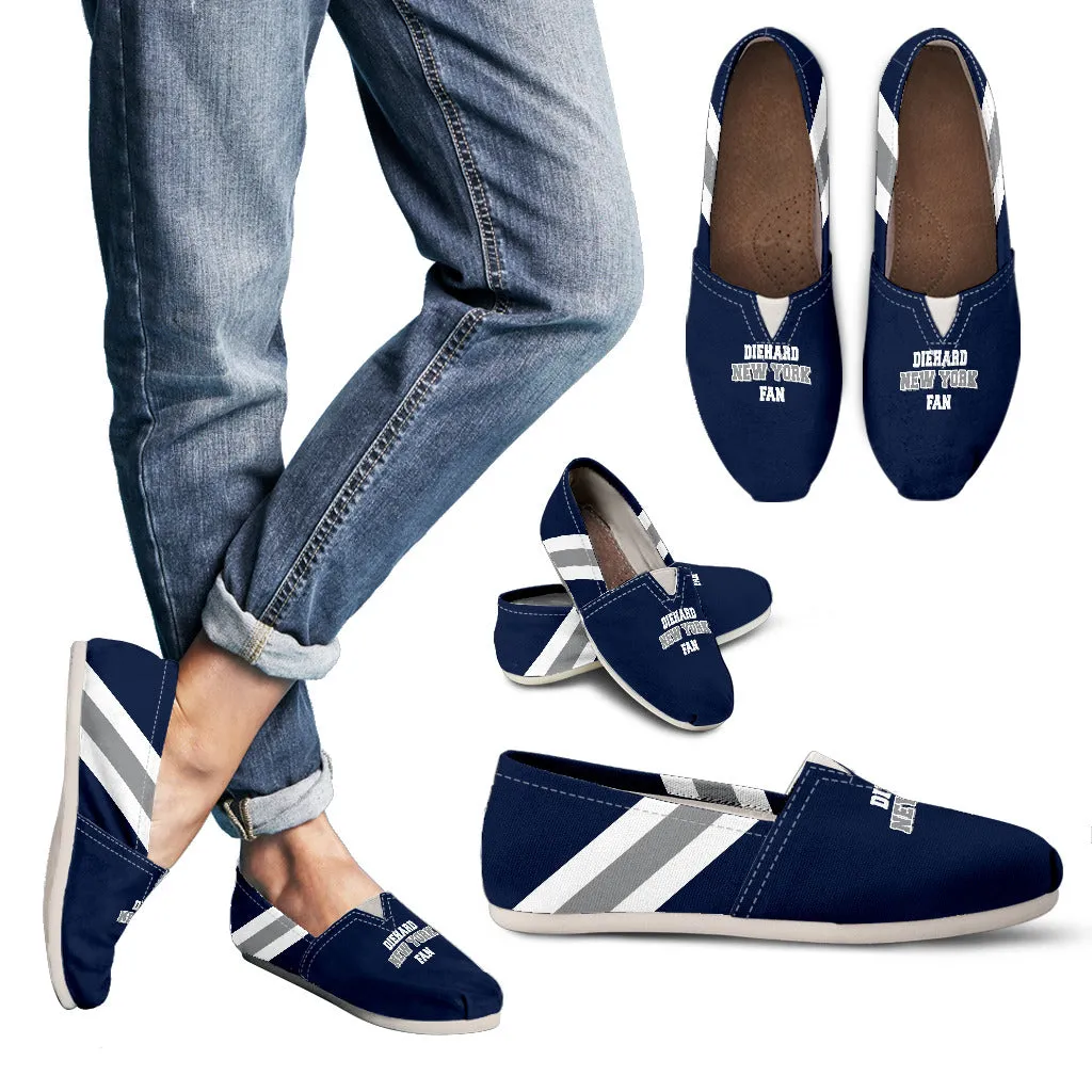 Diehard New York Fan Ladies Casual Canvas Shoes