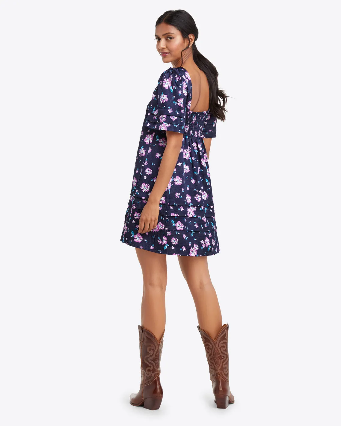 Dottie Babydoll Dress in Zinnia