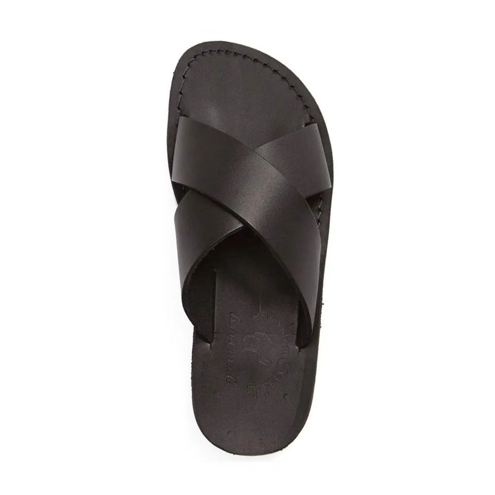 Elan - Leather Slide On Sandal | Black