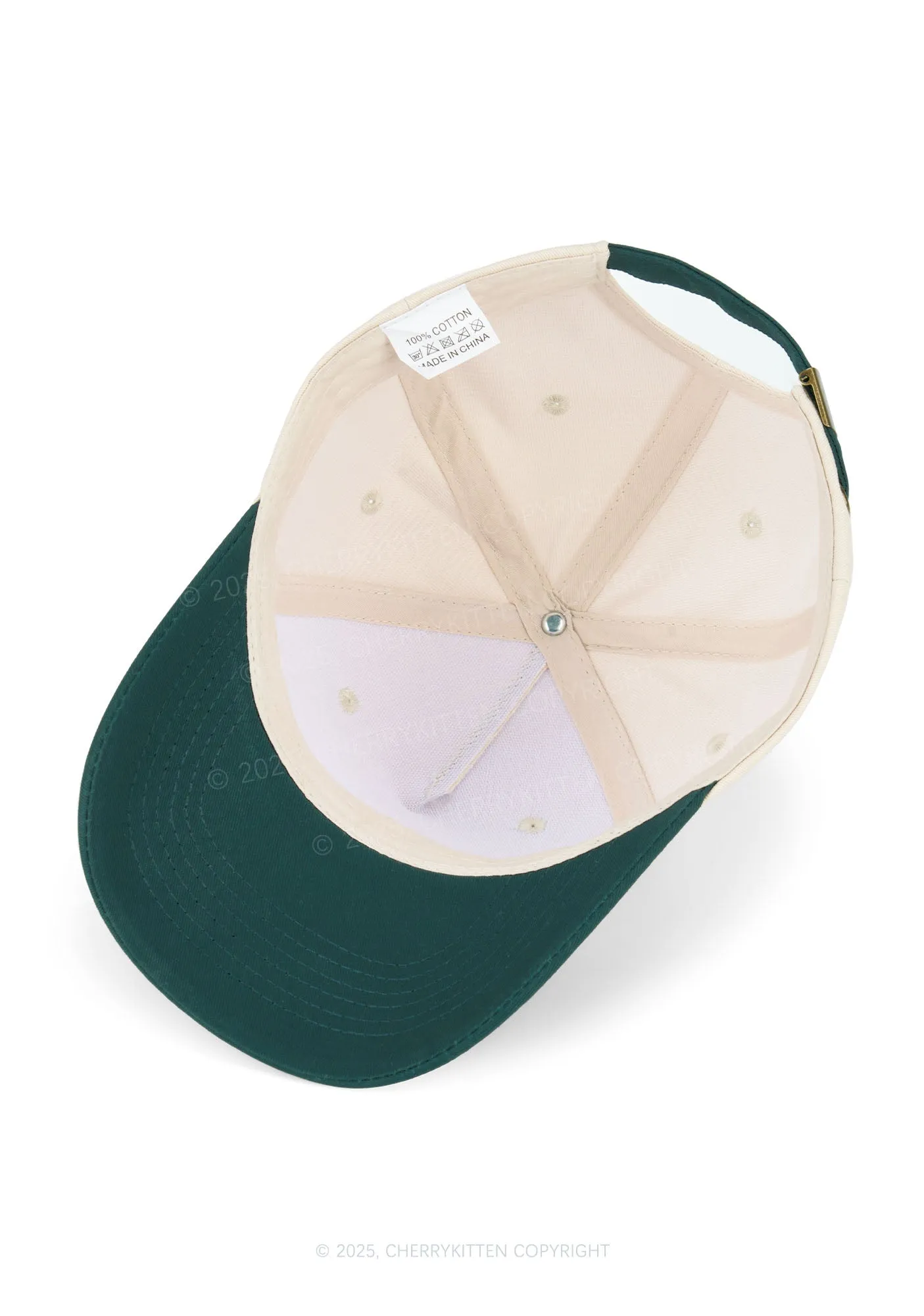 Embroidered Mean Lesbian Pride Y2K Color Block Baseball Cap Cherrykitten