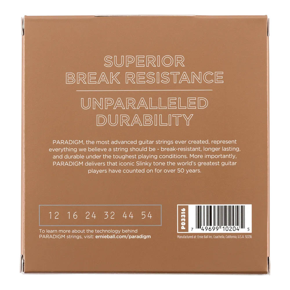 Ernie Ball 3 Pack - 12-54 Paradigm Med Light Phosphor Bronze Acoustic Guitar Strings
