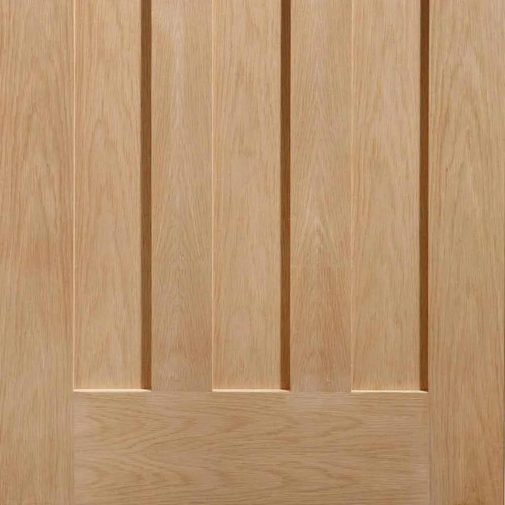 Four Folding Doors & Frame Kit - 1930's Oak Solid 3 1 - Frosted Glass - Unfinished