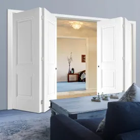 Four Folding Doors & Frame Kit - Arnhem 2 Panel 2 2 - White Primed