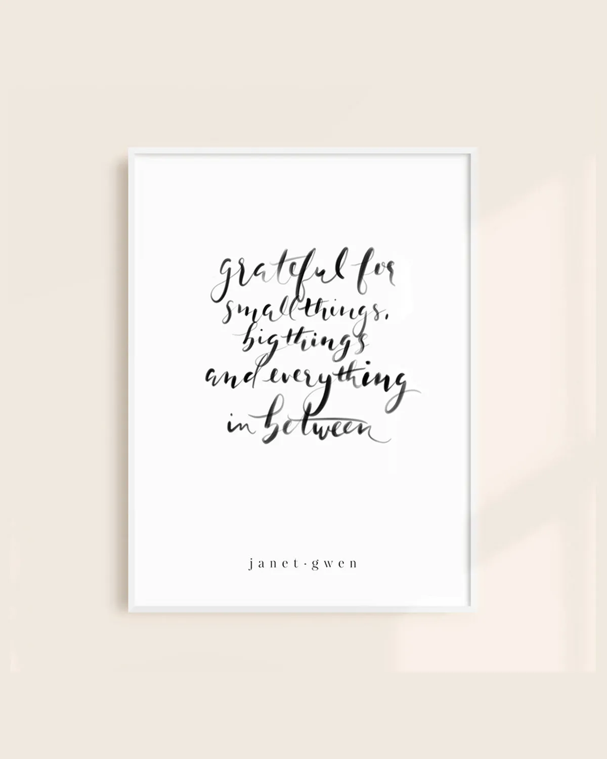 Grateful For Small Things Print