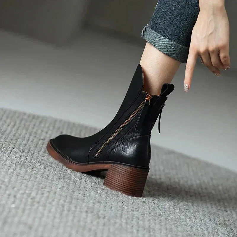 Harper | Leather Ankle Boots