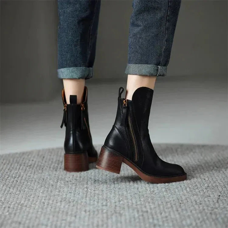 Harper | Leather Ankle Boots