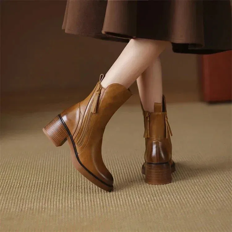 Harper | Leather Ankle Boots