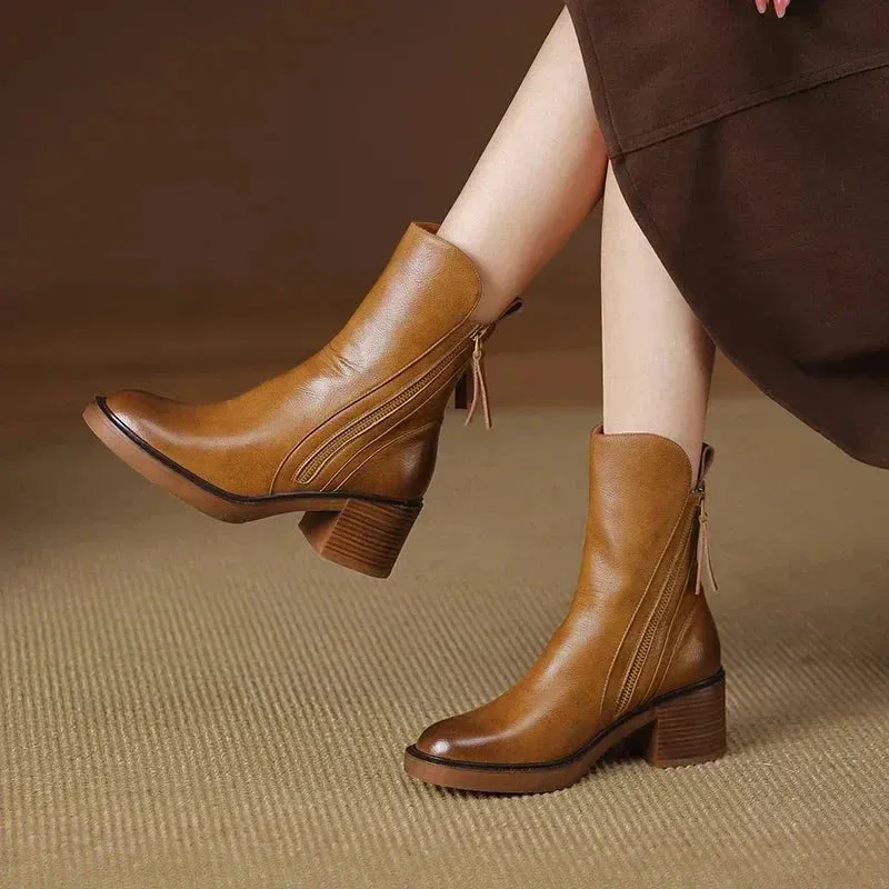 Harper | Leather Ankle Boots