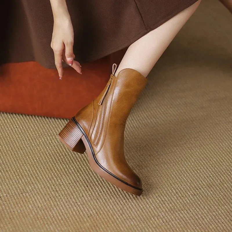 Harper | Leather Ankle Boots