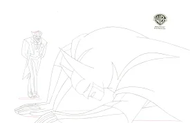 Justice League Original Production Drawing: Joker, Batman