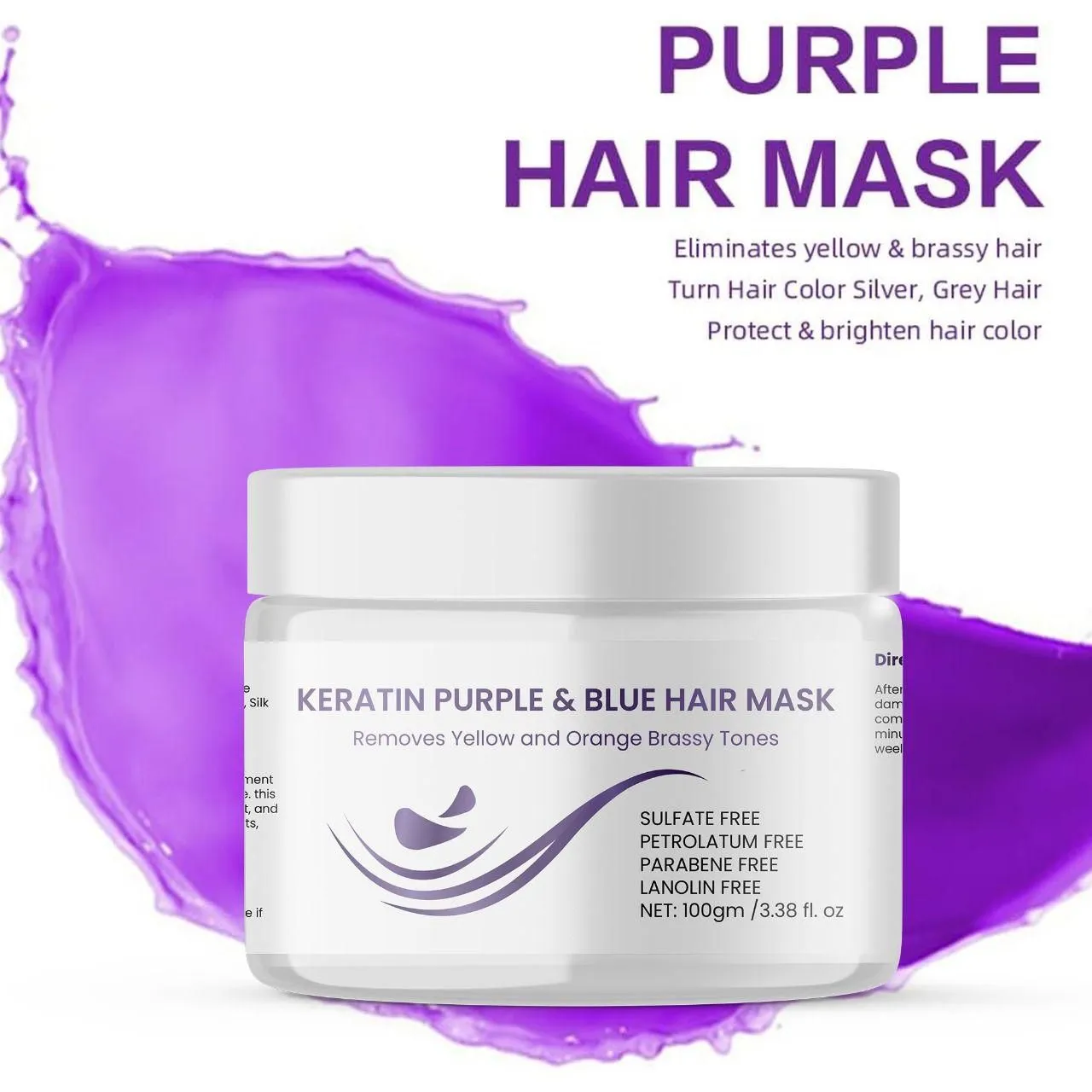 Keratin Purple and Blue Hair Mask 100g (BUY 1 GET 1 FREE)
