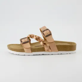 Lizzy Cork Footbed Sandal Metallics