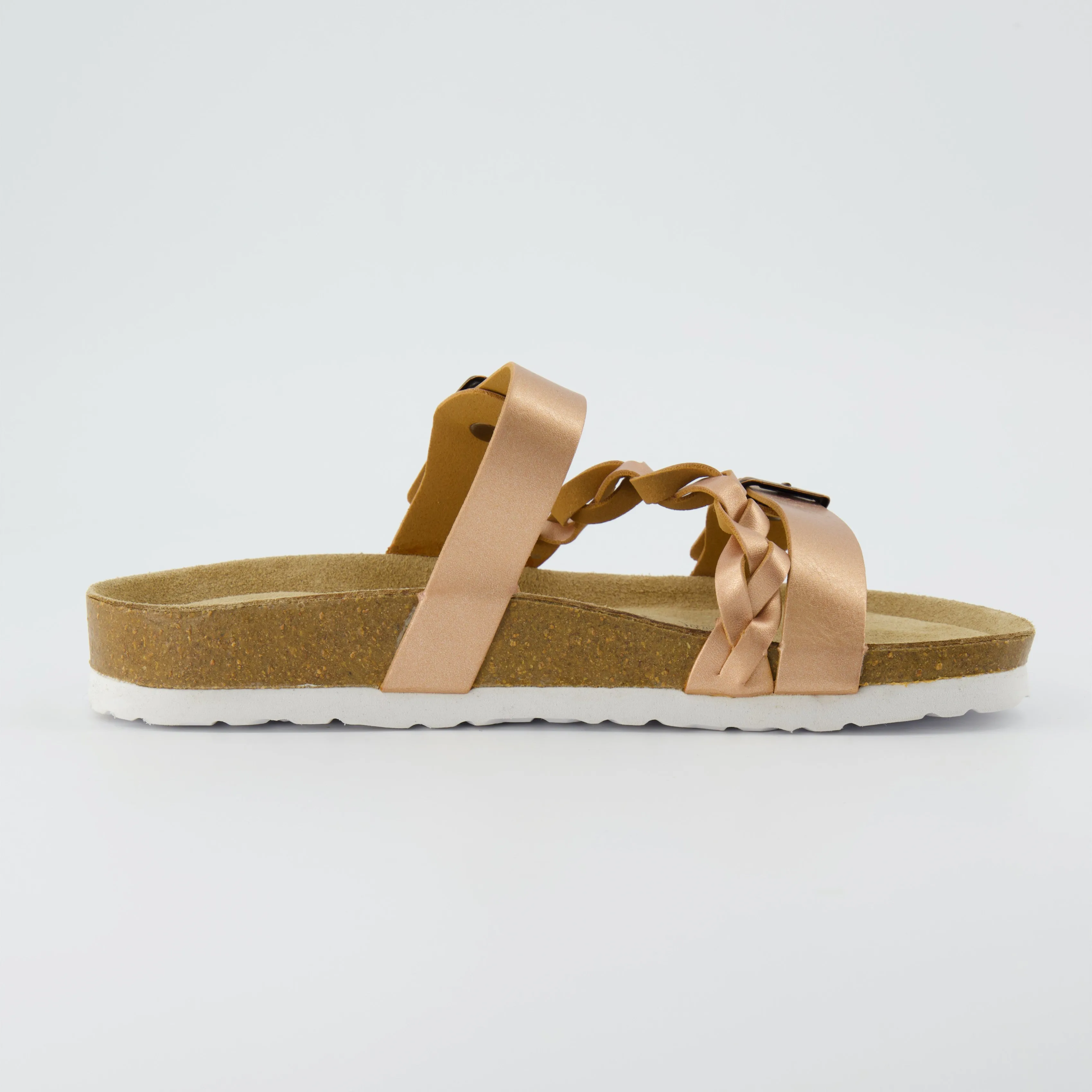 Lizzy Cork Footbed Sandal Metallics