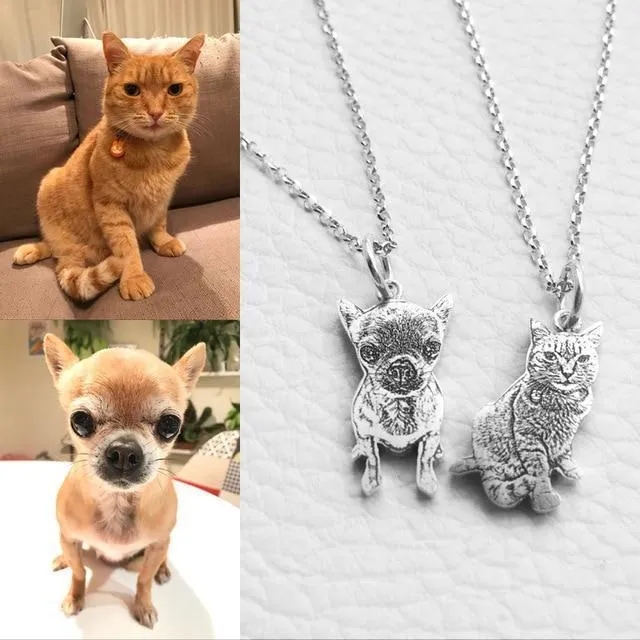 Personalized Pet Memorial Photo Necklace