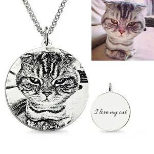 Personalized Photo Necklace Round Shaped