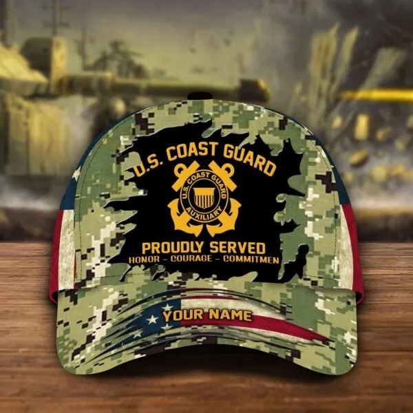 Personalized Veteran All Over Print Classic Cap, Premium Veteran 3D Honor Courage Baseball Cap