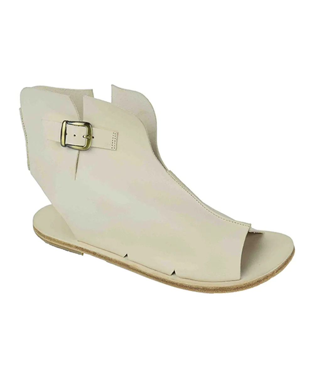 Rodeo Blvd - Stylish Booth Sandal With Side Buckle | Natural