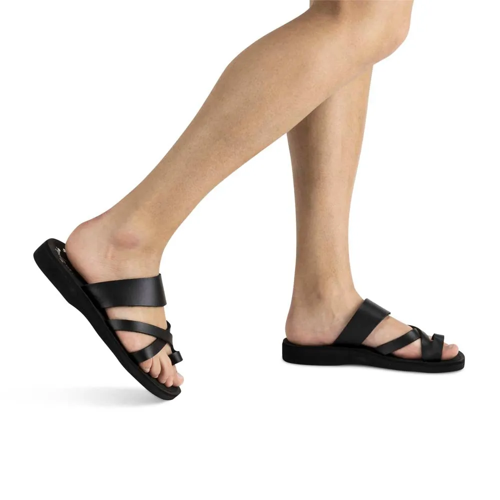 The Good Shepherd  Vegan - Leather Alternative Sandal | Black