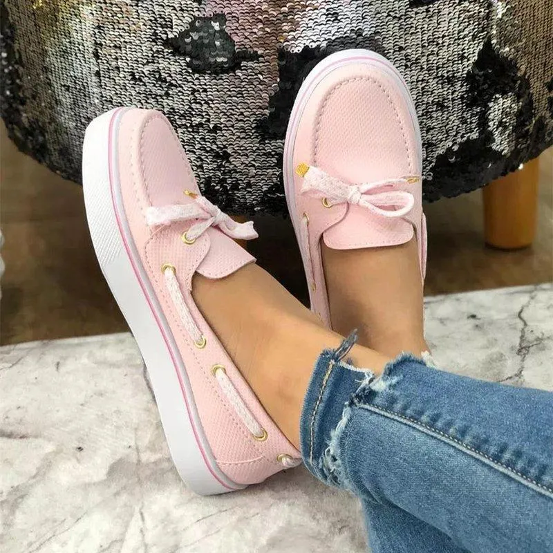 Women Faux Suede Comfy Sneaker Shoes