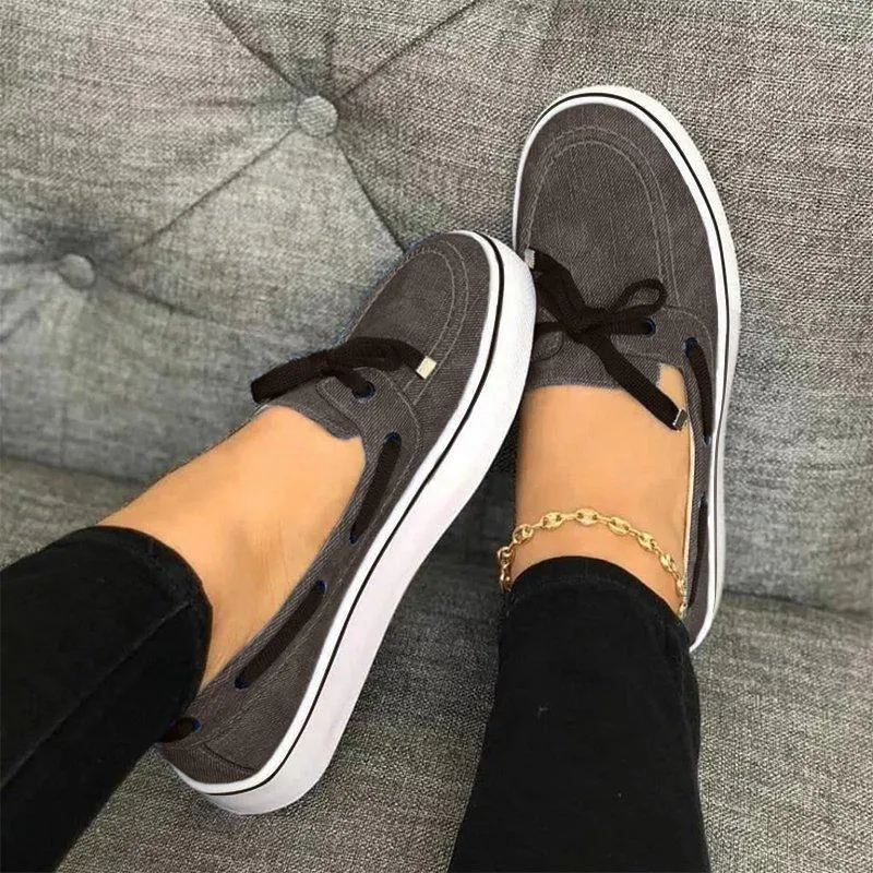 Women Faux Suede Comfy Sneaker Shoes