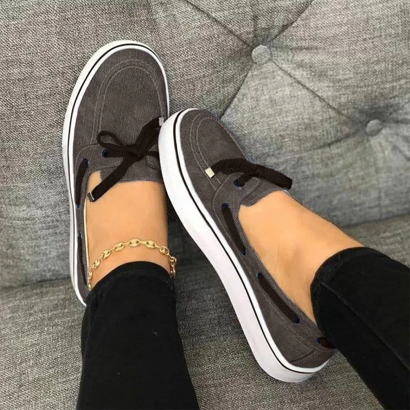 Women Faux Suede Comfy Sneaker Shoes